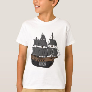 T-shirt Illustration de bateau pirate