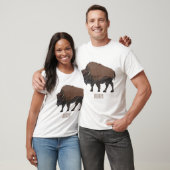 T-shirt Illustration de bison (Unisexe)