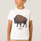 T-shirt Illustration de bison (Devant)