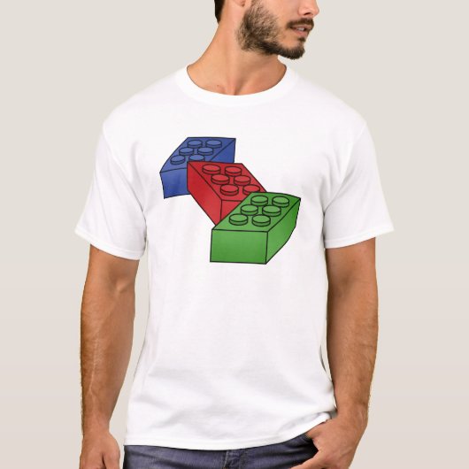 T-shirt Illustration de blocs constitutifs (Devant)