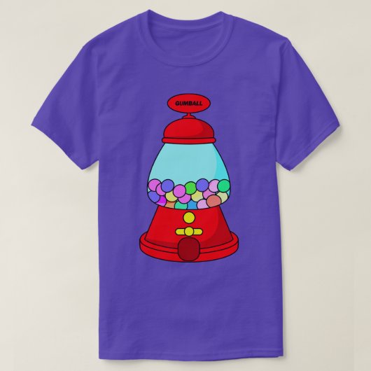 T-shirt Illustration de bonbon de machine à gumball (Design devant)
