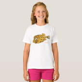 T-shirt Illustration de boxfish jaune (Devant entier)
