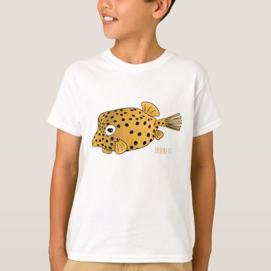 T-shirt Illustration de boxfish jaune (Devant)