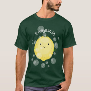 T-shirt Illustration de bulles de caricatures de citron mo
