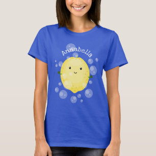 T-shirt Illustration de bulles de caricatures de citron mo