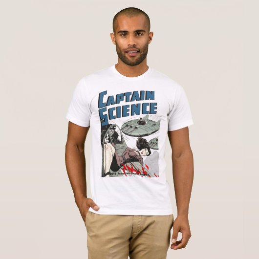 T-shirt Illustration de capitaine la Science #3 (Devant entier)