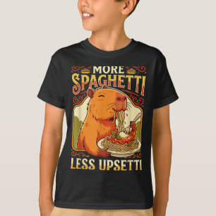 T-shirt Illustration de capybara avec plus de spaghetti et