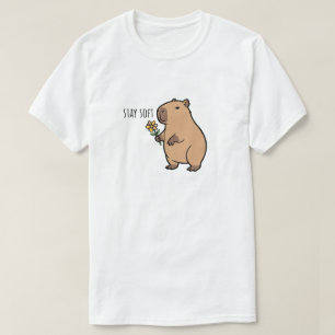 T-shirt Illustration de capybara doux