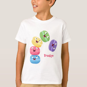 T-shirt Illustration de caricature de macarons marrant mig