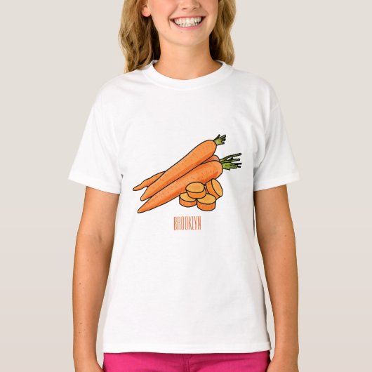 T-shirt Illustration de carotte (Devant)