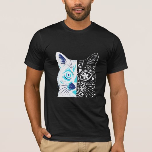 T-shirt illustration de chat (Devant)
