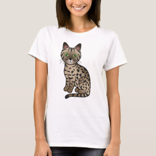 T-shirt Illustration de chat de dessin animé mignon Mau ég