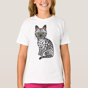 T-shirt Illustration de chat de dessin animé mignon Mau ég