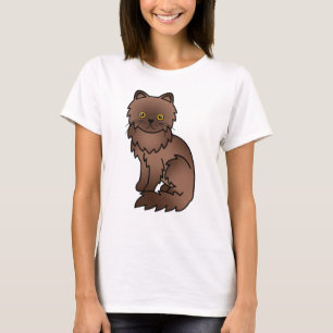 T-shirt Illustration de chat de dessin animé mignon persan