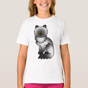 T-shirt Illustration de chat de dessin animé mignon persan