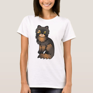 T-shirt Illustration de chat de dessin animé mignon persan