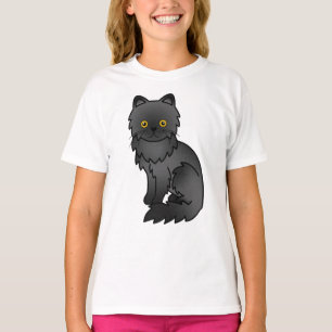 T-shirt Illustration de chat de dessin animé mignon persan