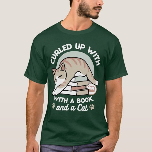 T-shirt Illustration de chat Lover - Curled Up & Cosy (Devant)