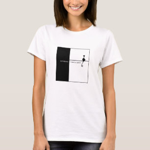 T-shirt Illustration de chat noir élégant