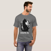 T-shirt Illustration de chat noir | Salem (Devant entier)