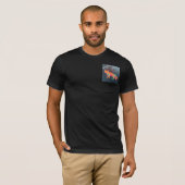 T-shirt Illustration de chat psychédélique coloré (Devant entier)