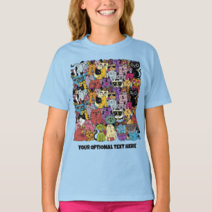 T-shirt Illustration de chats amusants personnalisés