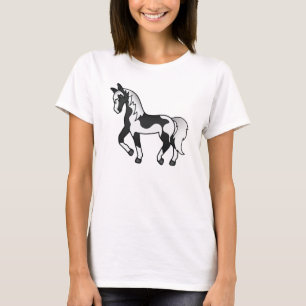 T-shirt Illustration de cheval de dessin animé trottant Pi