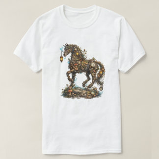 T-shirt Illustration de cheval mystique de la forêt | Fant