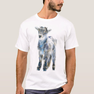 T-shirt Illustration de chevreau de montagne iridescent po