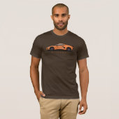 T-shirt Illustration de Chevy Corvette C8 noire (Devant entier)