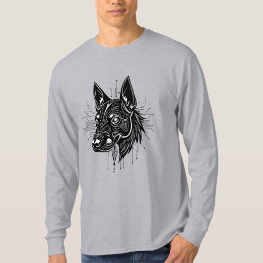 T-shirt Illustration de chien (Devant)