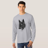 T-shirt Illustration de chien (Devant entier)
