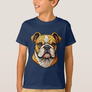 T-shirt Illustration de chien bouledogue anglais amateur d