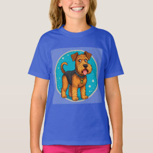 T-shirt Illustration de chien de dessin animé adorable