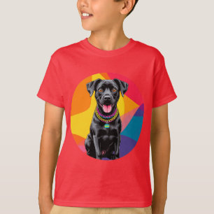 T-shirt Illustration de chien de dessin animé mignon