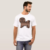 T-shirt Illustration de chien de dessin mignon au chocolat (Devant entier)