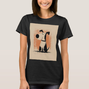 T-shirt Illustration de Chien Mignon – Art de Chien de Des