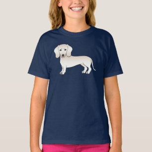 T-shirt Illustration de chien mignon teckel à poil court c