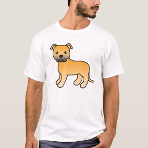 T-shirt Illustration de chien Staffordshire Bull Terrier f