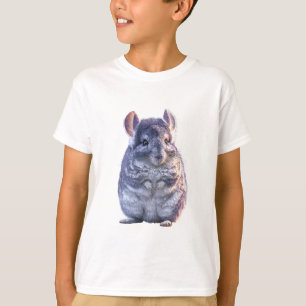 T-shirt Illustration de chinchilla mignon et duveteux pour