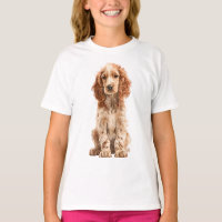 Illustration de chiot Golden Cocker Spaniel pour e