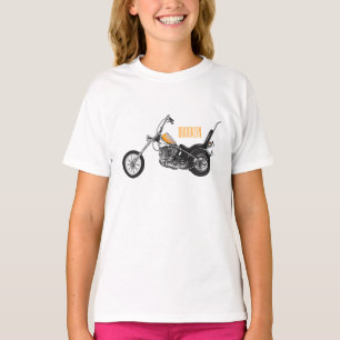 T-shirt Illustration de Chopper Motorcycle 1950