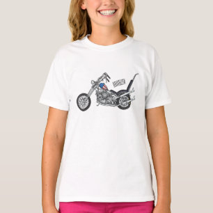 T-shirt Illustration de Chopper Motorcycle 1950