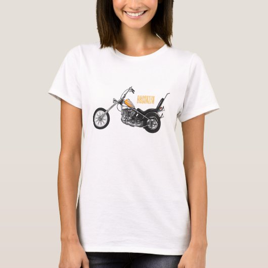 T-shirt Illustration de Chopper Motorcycle 1950 (Devant)