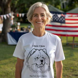 T-shirt Illustration de Chow Chow Portrait en ligne noire