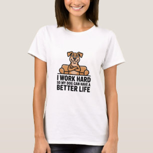 T-shirt Illustration de citation de chien gâté drôle sur c