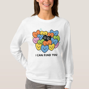 T-shirt Illustration de cœurs heureux colorés