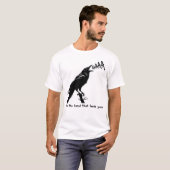 T-shirt Illustration de corbeau noir - Conception d'art de (Devant entier)