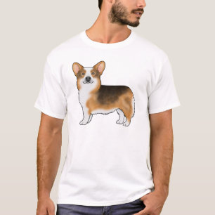T-shirt Illustration de Corgi gallois de Pembroke à tête r