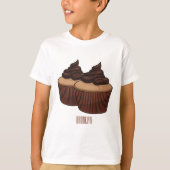 T-shirt Illustration de Cupcake (Devant)